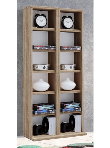 VCM  Holz CD DVD Stand Regal Schrank Ständer Milano in Sonoma-Eiche (Sägerau)