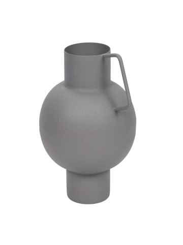 GIFTDECOR Vase aus Metall in Pastellfarbe in Hellgrau, (B) 15 x (H) 23 x (L) 13 cm