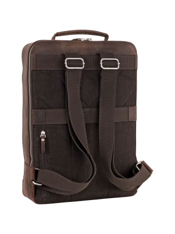 Leonhard Heyden Salisbury Rucksack Leder 42 cm Laptopfach braun