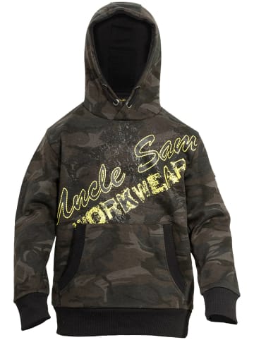 Uncle Sam Kinder Sweathoody in camouflage/schwarz in camouflage/schwarz