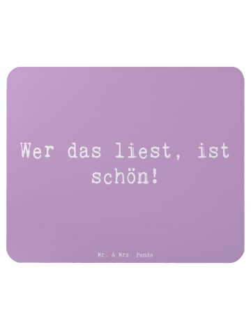 Mr. & Mrs. Panda Mauspad Spruch Freude Schön mit Spruch in Lavendeltraum