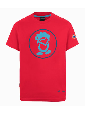 Trollkids T-Shirt "Troll T" in Rot/Delphinblau