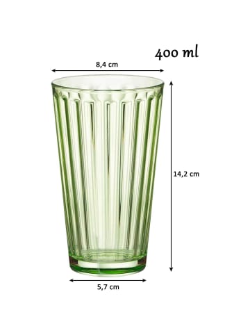 Ritzenhoff & Breker Trinkglas Lawe 400 ml in Grün