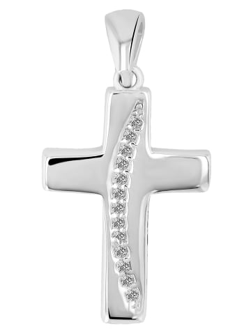 Adeliás Damen Anhänger – Kreuz Kreuzanhänger aus 925 Silber in silber