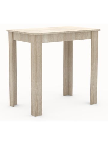 VCM  Holz Esstisch Küchentisch Esal 80 x 50 cm in Sonoma-Eiche