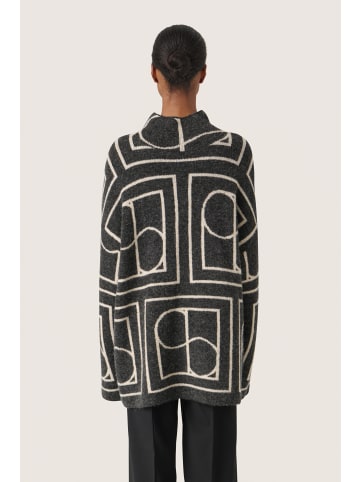 Soaked in Luxury Strickpullover SLHedaya Casual fit in Black w White Monogram