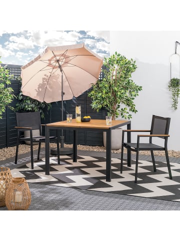 home24 Akazienholz Gartentisch Daly in Braun / Schwarz