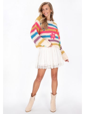 IZIA Sweater in offwhite multicolor