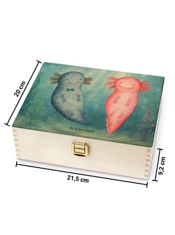 Mr. & Mrs. Panda Tee Box Axolotl Liebe Design ohne Spruch in Weiß