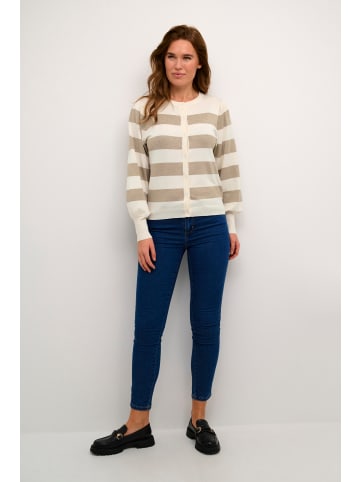 Kaffe Strickjacke KAlizza Regular fit in Chinchilla M/Turtle.BoldStripe