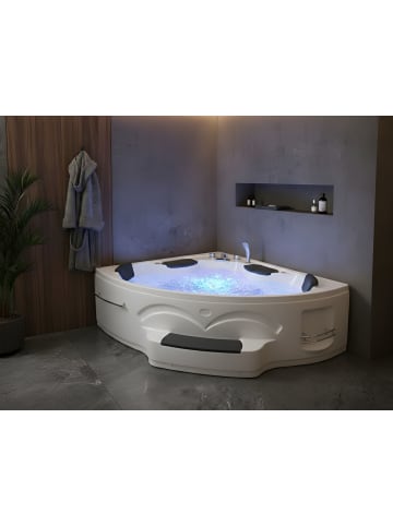 Beliani 6-tlg Whirlpool Badewannen CUYABENO in Weiß