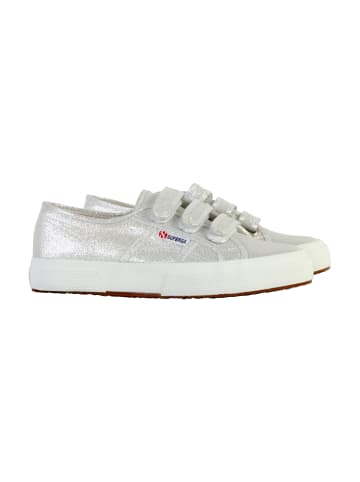 Superga Lage-Sneaker mit Klettverschluss „Lame“ Grau