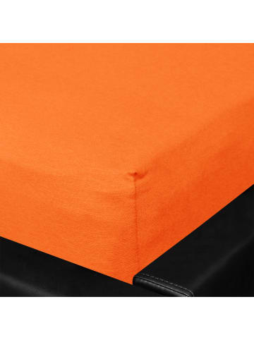 BettwarenShop Spannbettlaken Nicole Mako-Jersey in orange