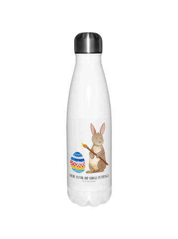 Mr. & Mrs. Panda Thermosflasche Hase Eier Malen mit Spruch in Weiß