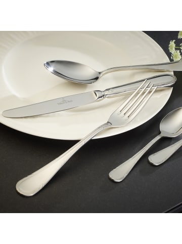 Villeroy & Boch 6er Set Tafelmesser Kreuzband Septfontaines in Silber 225 mm in silber