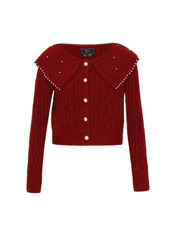 faina Cardigan in burgundy