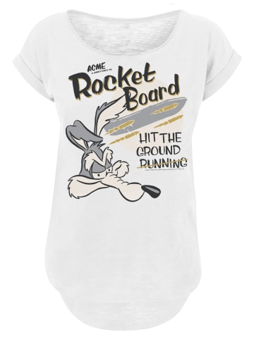 F4NT4STIC T-Shirt Looney Tunes Wile E Rocket Board Cartoon in weiß