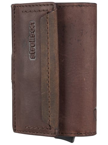 Strellson Kreditkartenetui Camden C Three E-Cage SV8F in Dark Brown