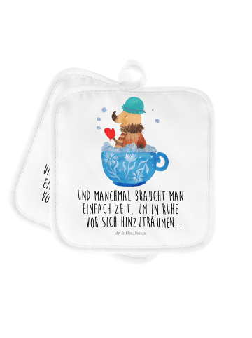 Mr. & Mrs. Panda Topfuntersetzer Nachtfalter Schaumbad mit Spruch in Weiß