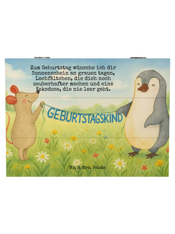 Mr. & Mrs. Panda Geschenkbox Maus Pinguin Geburtstag Design mit ... in Weiß