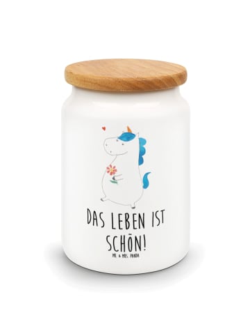Mr. & Mrs. Panda Vorratsdose Einhorn Spaziergang mit Spruch in Weiß