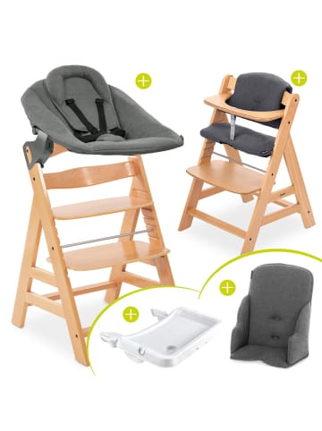 Hauck Alpha Plus Natur XXL Newborn Set - Hochstuhl in beige,grau