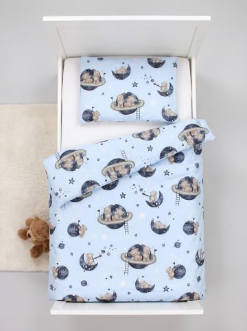 TupTam Kinder Bettdecken Set Gemustert in blau Modell 2