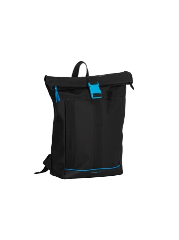 Daniel Ray DRS25.1491 Newcastle Rolltop Backpack L 11 black/blue Schnalle