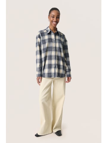 Soaked in Luxury Langarm - Hemd SLPamala Lockere Passform in Navy Checks