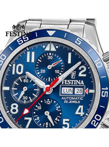 Festina Multifunktion-Armbanduhr Festina Swiss Made silber extra groß (ca. 45,8mm)