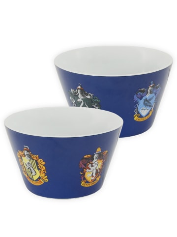 United Labels Harry Potter Müslischale - 5 Wappen Hogwarts 500 ml in blau