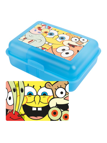 SpongeBob Spongebob Schwammkopf Brotdose mit Trennwand - Spongebob Allover in türkis