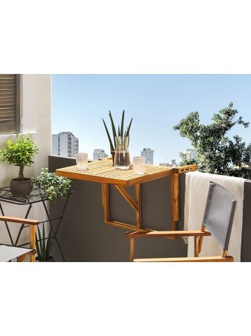 Beliani Klappbarer Tisch UDINE in Braun - (W) 69 x (H) 51 x (L) 70 cm