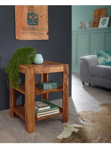 FineBuy Bücherregal in Braun / Sheesham / 44x44x60