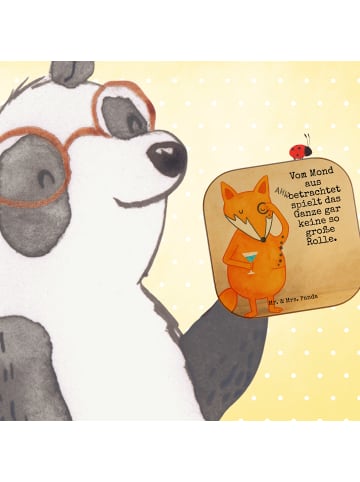 Mr. & Mrs. Panda Glasuntersetzer Fuchs Lord Design mit Spruch in Weiß