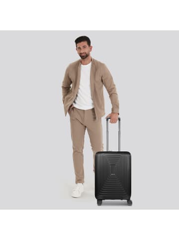 Redolz Essentials 14 4-Rollen Kabinentrolley 55 cm slim in black metallic