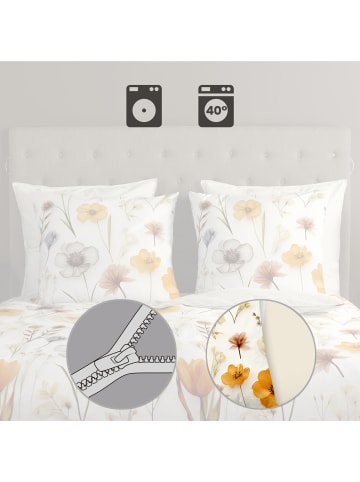 Good Morning Renforcé Wendebettwäsche in creme