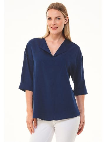 Organication Bluse "WOR13371" in Navy