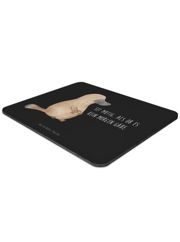 Mr. & Mrs. Panda Mousepad Schnabeltier Mut mit Spruch in Schwarz