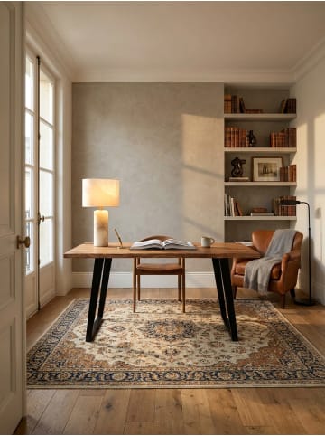 KADIMA DESIGN Schreibtisch 160x80x76 cm Massivholz / Metall Computertisch