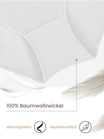 Yenita® 3er Set Slips Microfaser  Bikinislip in weiss