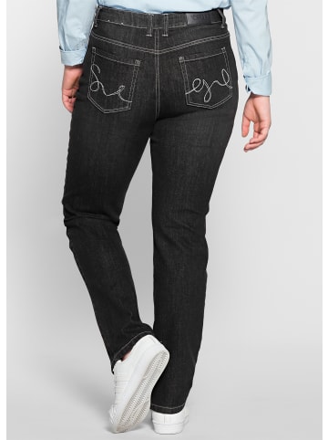 sheego Stretch-Jeans in black denim