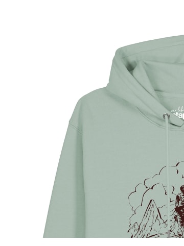 wat? Apparel Sweatshirt Berge und Mountainbike in Aloe