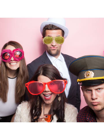 relaxdays 10x Rapperbrille in Gold