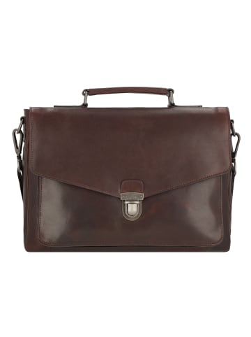 Leonhard Heyden Roma Aktentasche Leder 39 cm Laptopfach in braun