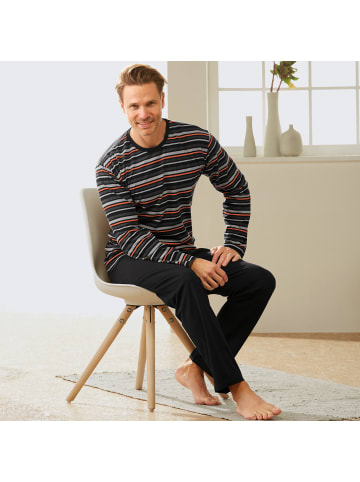 Erwin Müller Single-Jersey Schlafanzug in anthrazit meliert