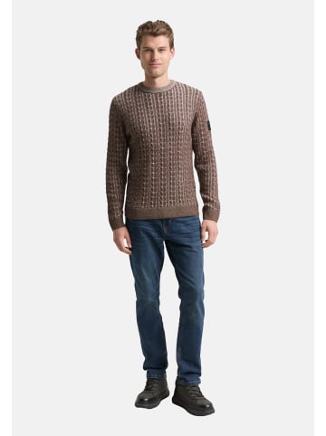 Tom Tailor Pullover in braun meliert