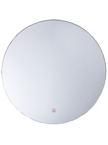 Beliani Badezimmerspiegel CALLAC in Silber - (W) 60 x (H) 60 x (L) 3 cm