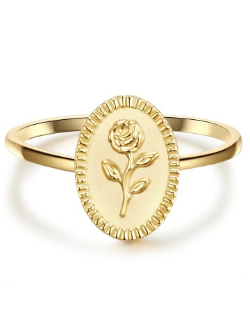 Glanzstücke München Ring Blume aus Sterling Silber in gelbgold