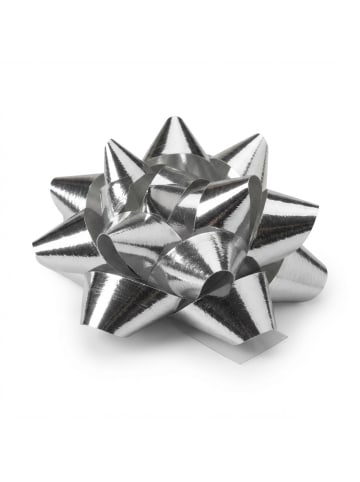 relaxdays 200 x Geschenkschleife in Silber